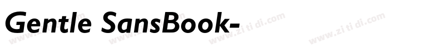 Gentle SansBook字体转换